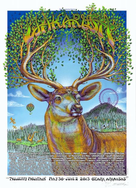 2013 Wakarusa Festival - Silkscreen Concert Poster by Emek