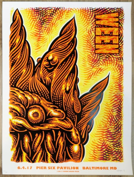 2017 Ween - Baltimore Silkscreen Concert Poster by Mark Dean Veca