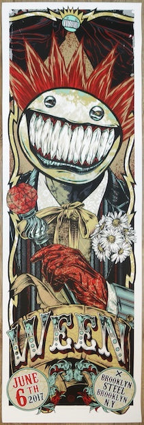2017 Ween - Brooklyn I Silkscreen Concert Poster by Rhys Cooper