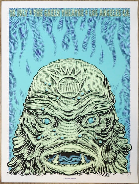 2023 Ween - Los Angeles Silkscreen Concert Poster by Mark Dean Veca