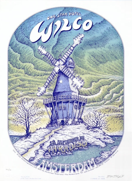 2005 Wilco - Amsterdam Silkscreen Concert Poster by Emek