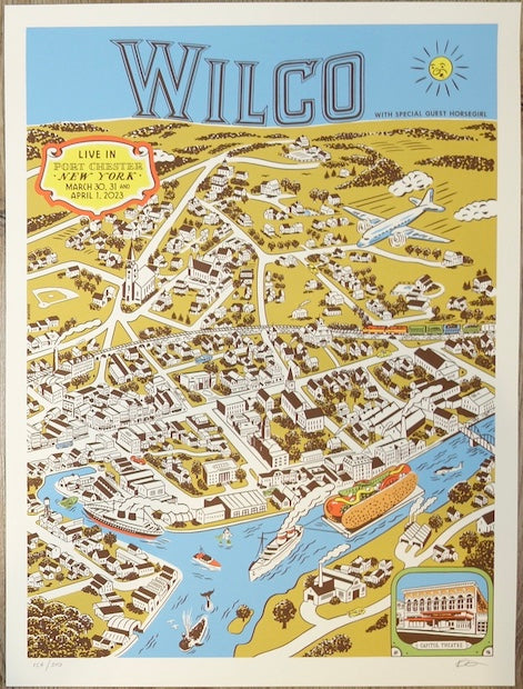 2023 Wilco - Port Chester III Silkscreen Concert Poster by Ryan Duggan
