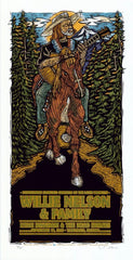 2010 Willie Nelson - Troutdale Silkscreen Concert Poster by Gary Houston