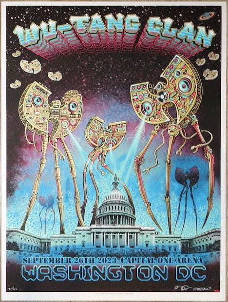 2023 Wu-Tang Clan - Washington DC Silkscreen Concert Poster by Emek