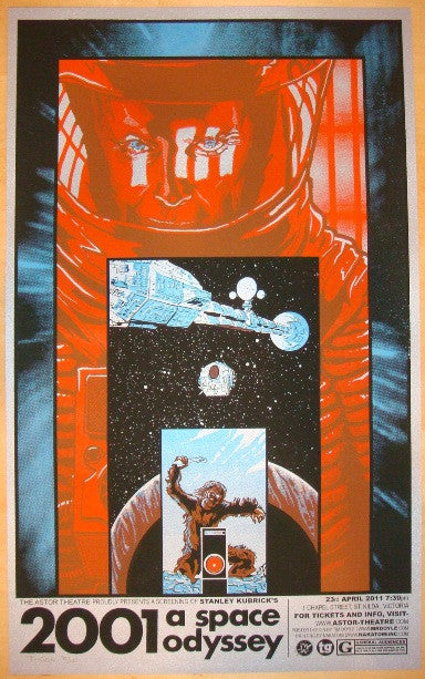 2011 "2001 A Space Odyssey" - Silver Variant Poster by Tim Doyle