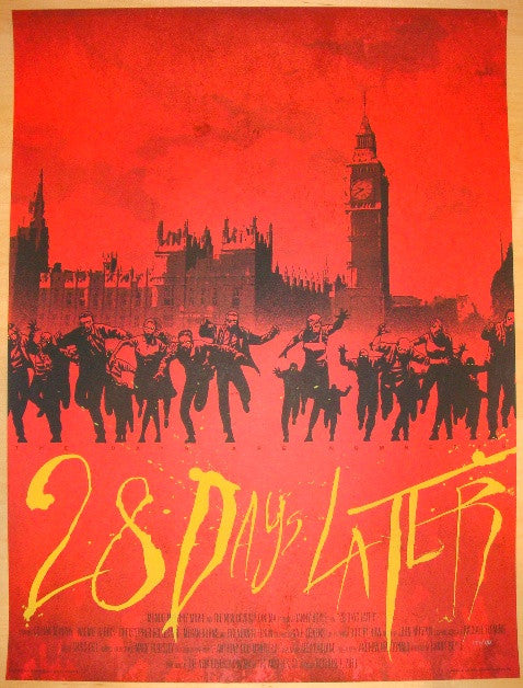 2011 "28 Days Later" - Silkscreen Movie Poster by Charlie Adlard