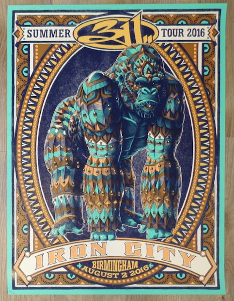 2016 311 - Birmingham Silkscreen Concert Poster by Bioworkz