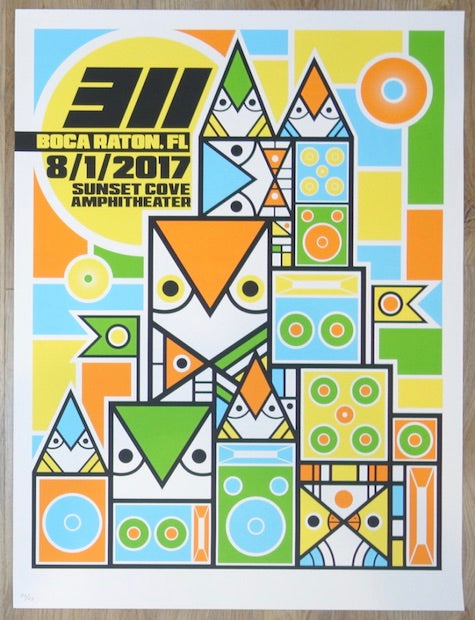 2017 311 - Boca Raton Silkscreen Concert Poster by Don Pendleton
