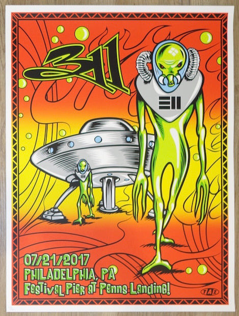 2017 311 - Philadelphia Silkscreen Concert Poster by TAZ