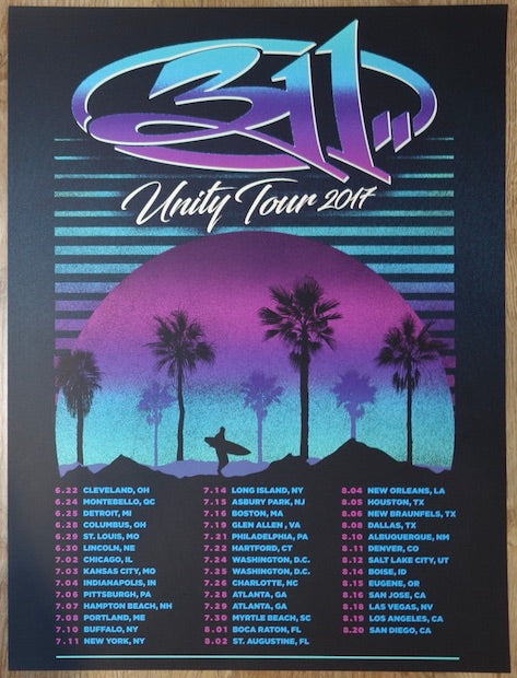 2017 311 - Unity Summer Tour Silkscreen Concert Poster by ???