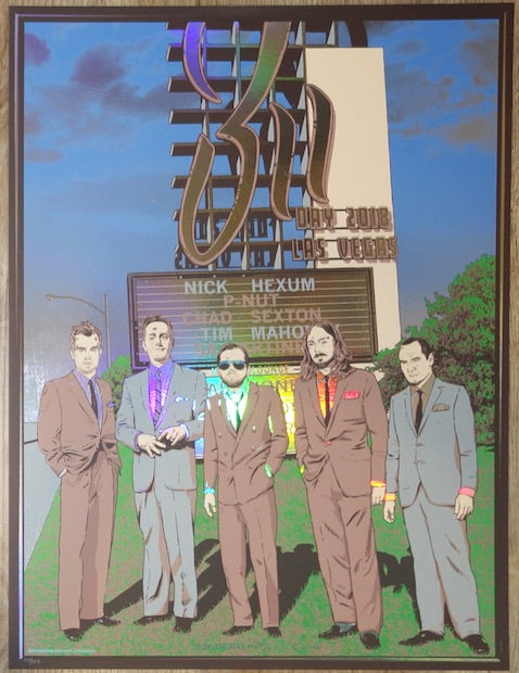 2018 311 - Las Vegas Foil Variant Silkscreen Concert Poster by Darin Shock