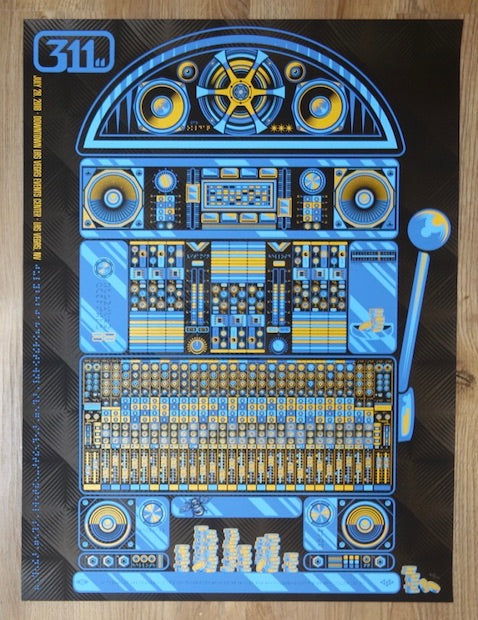 2018 311 - Las Vegas Silkscreen Concert Poster by Todd Slater