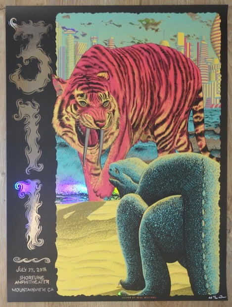 2018 311 - Mountain View Foil Variant Silkscreen Concert Poster by Neal Williams