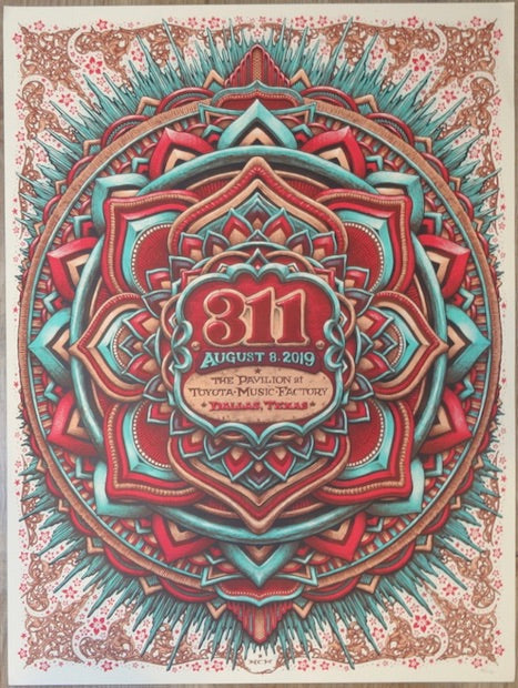 2019 311 - Irving Silkscreen Concert Poster by N.C. Winters