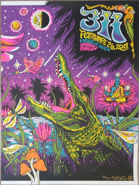 2019 311 - Orlando II Silkscreen Concert Poster by Nathaniel Deas