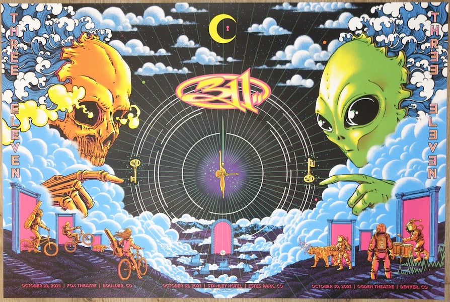 2021 311 - Colorado Run Uncut Silkscreen Concert Poster by James Flames