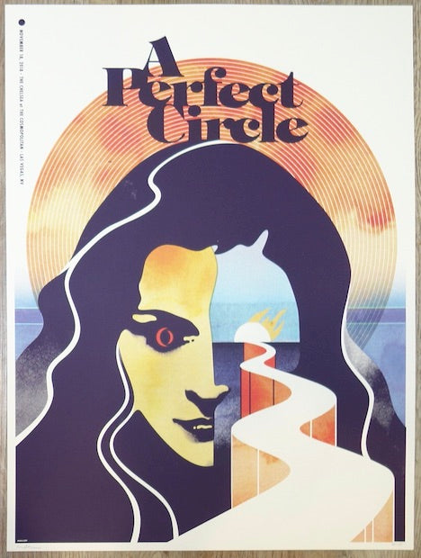 2018 A Perfect Circle - Las Vegas Silkscreen Concert Poster by Ivan Minsloff