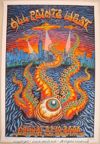 2008 All Points West - Silkscreen Concert Poster by Emek