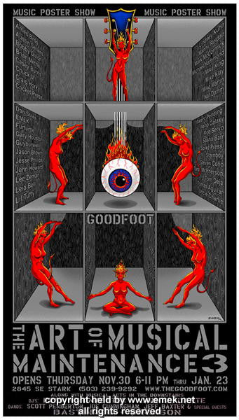 2006 Art of Musical Maintenance 3 - Portland Silkscreen Art Show Poster by Emek