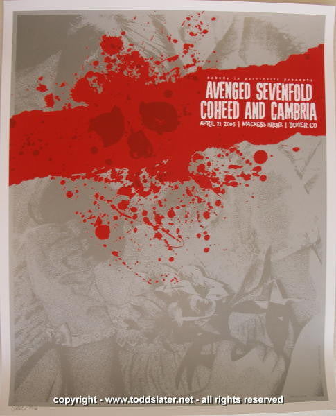 2006 Coheed & Cambria w/ Avenged Sevenfold - Denver Concert Poster by Todd Slater