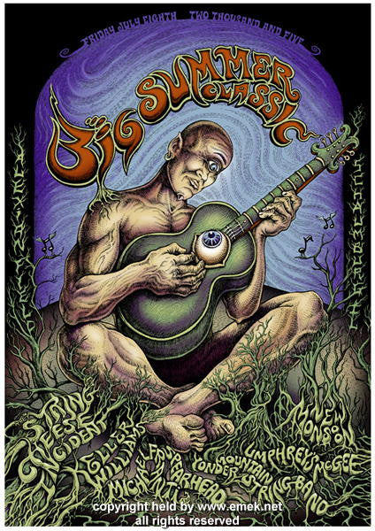2005 Big Summer Classic - Schaumberg Silkscreen Concert Poster by Emek