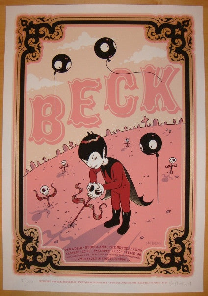 2006 Beck - Silkscreen Concert Poster by Tara McPherson