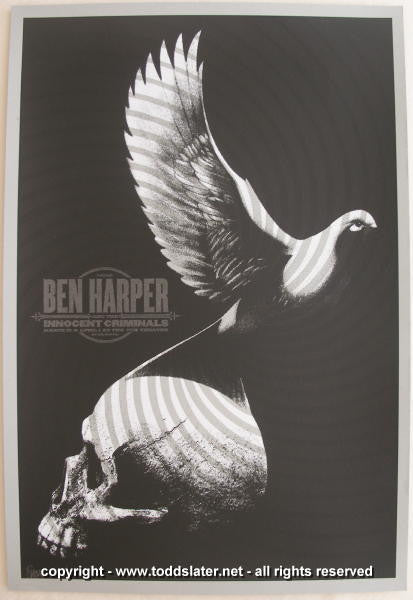 2006 Ben Harper - Boulder Silkscreen Concert Poster by Todd Slater