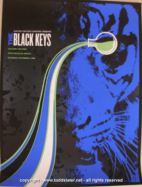 2006 The Black Keys - Philadelphia Silkscreen Concert Poster by Todd Slater