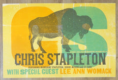 2016 Chris Stapleton - Oklahoma City Letterpress Concert Poster by Brad Vetter