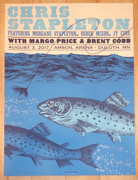 2017 Chris Stapleton - Duluth Silkscreen Concert Poster by Status Serigraph