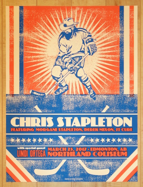 2017 Chris Stapleton - Edmonton Silkscreen Concert Poster by Status Serigraph