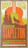 2017 Chris Stapleton - Seattle Letterpress Concert Poster by Brad Vetter