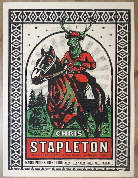 2017 Chris Stapleton - Toronto Silkscreen Concert Poster by Jose Garcia