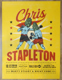 2018 Chris Stapleton - Raleigh Silkscreen Concert Poster by Jose Garcia