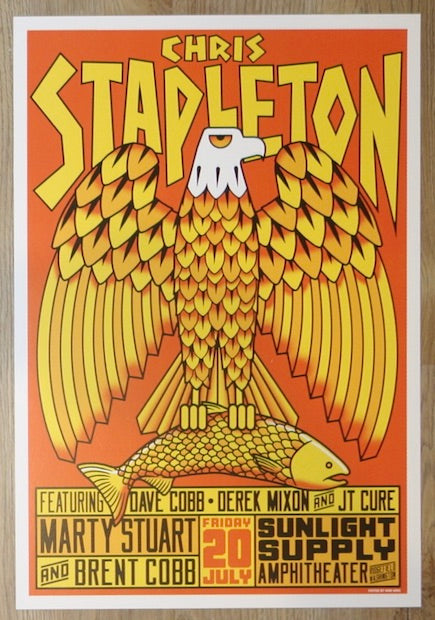 2018 Chris Stapleton - Ridgefield Lithograph Concert Poster by Mike King