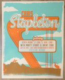 2018 Chris Stapleton - Stateline Silkscreen Concert Poster by Andy Vastagh