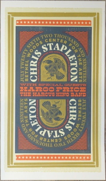 2019 Chris Stapleton - Bethel Letterpress Concert Poster by Brad Vetter