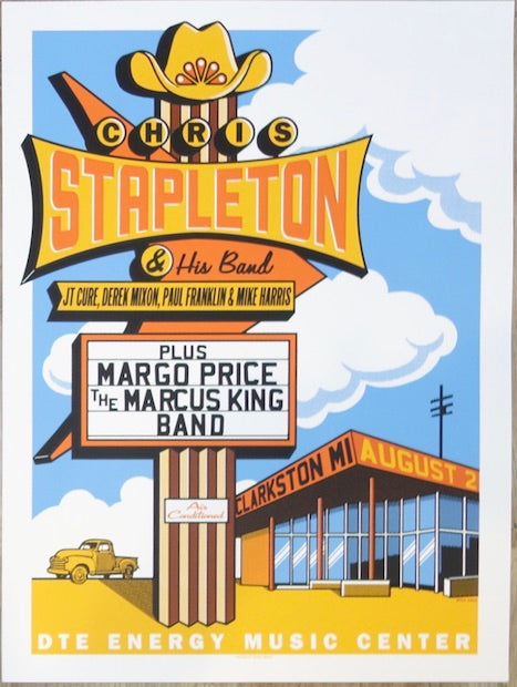 2019 Chris Stapleton - Clarkston Silkscreen Concert Poster by Mike King