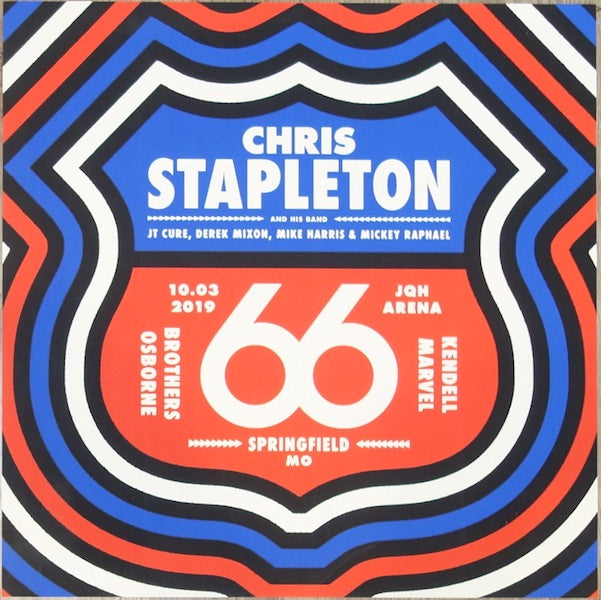 2019 Chris Stapleton - Springfield Silkscreen Concert Poster by Jose Garcia