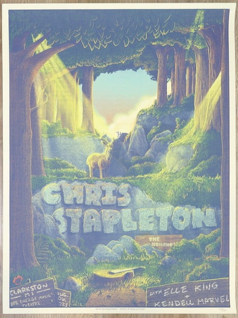 2021 Chris Stapleton - Clarkston I Silkscreen Concert Poster by Bailey Race