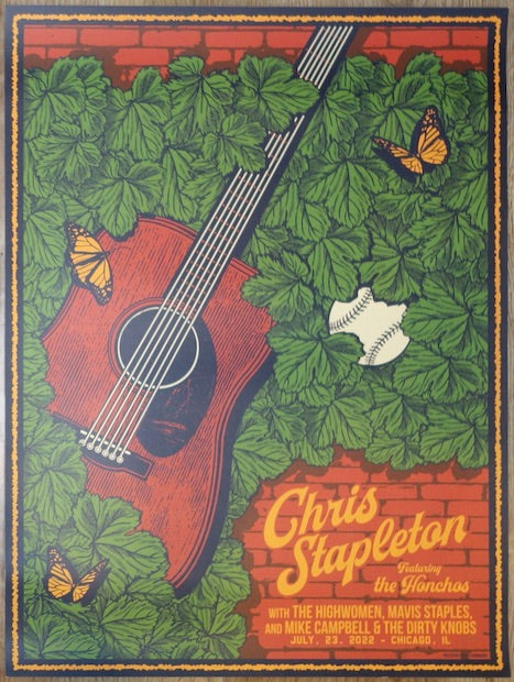 2022 Chris Stapleton - Chicago Lithograph Concert Poster by Status Serigraph