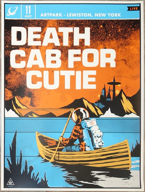2022 Death Cab For Cutie - Lewiston Silkscreen Concert Poster by Ivan Minsloff