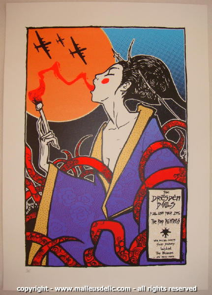 2006 Dresden Dolls - US Tour Silkscreen Concert Poster by Malleus