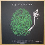 2006 DJ Shadow - UK 45 Green Silkscreen Handbill by Emek