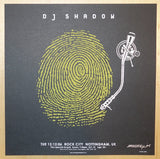 2006 DJ Shadow - UK 45 Yellow Silkscreen Handbill by Emek