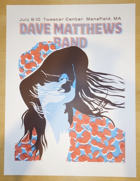 2005 Dave Matthews Band - Mansfield Silkscreen Concert Poster by Methane
