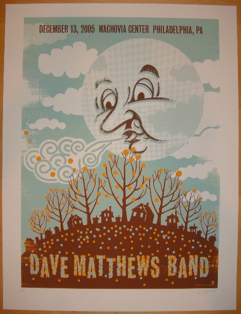 2005 Dave Matthews Band - Philadelphia Concert Poster by Methane