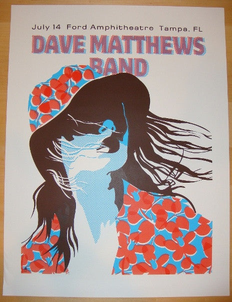 2005 Dave Matthews Band - Tampa Silkscreen Concert Poster by Methane