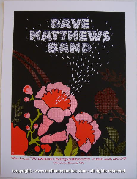 2005 Dave Matthews Band Virginia Beach Concert Poster by Methane