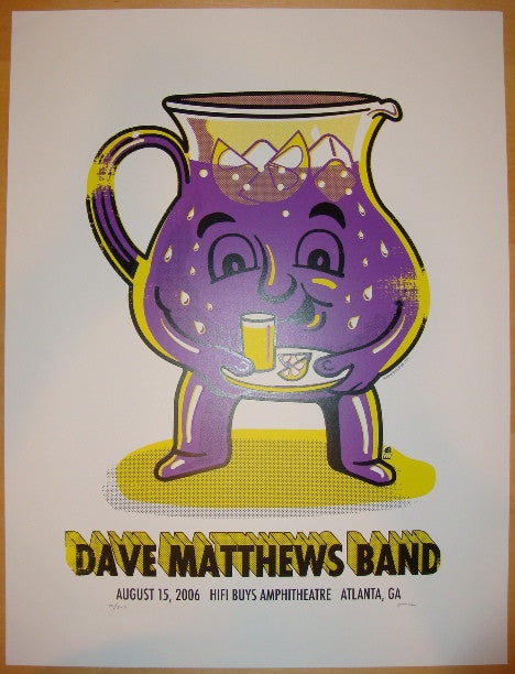 2006 Dave Matthews Band - Atlanta Silkscreen Concert Poster by Methane